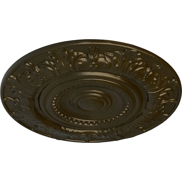 Biddix Ceiling Medallion (Fits Canopies Up To 7 1/2), Hand-Painted Green Gold, 20 7/8OD X 1 1/4P